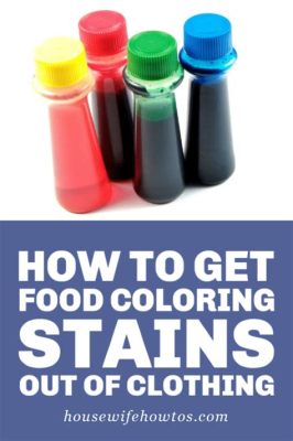 does food coloring come out of clothes...does it stain your career?